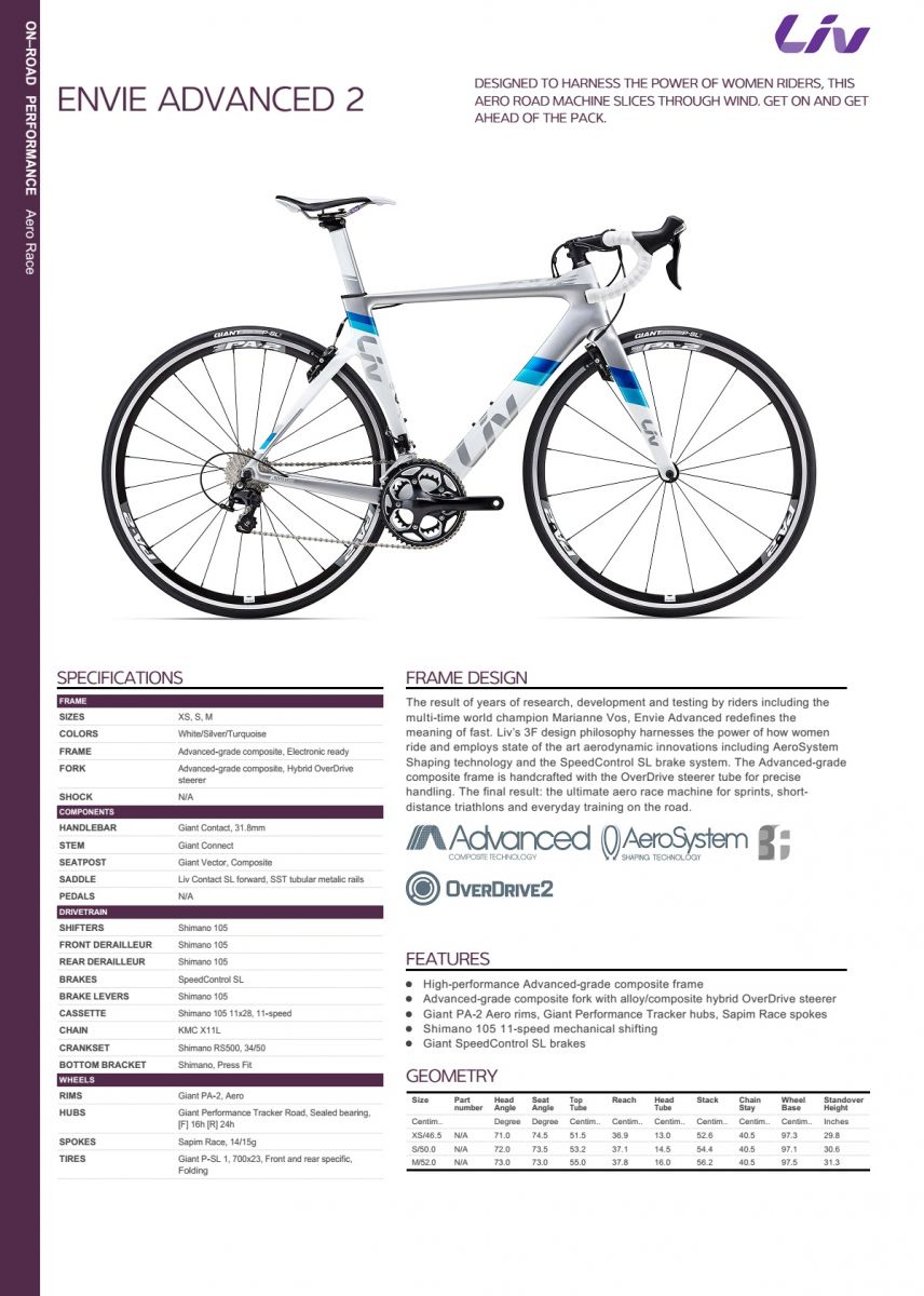 Xe đạp đua GIANT 2016 Envie Advanced 2