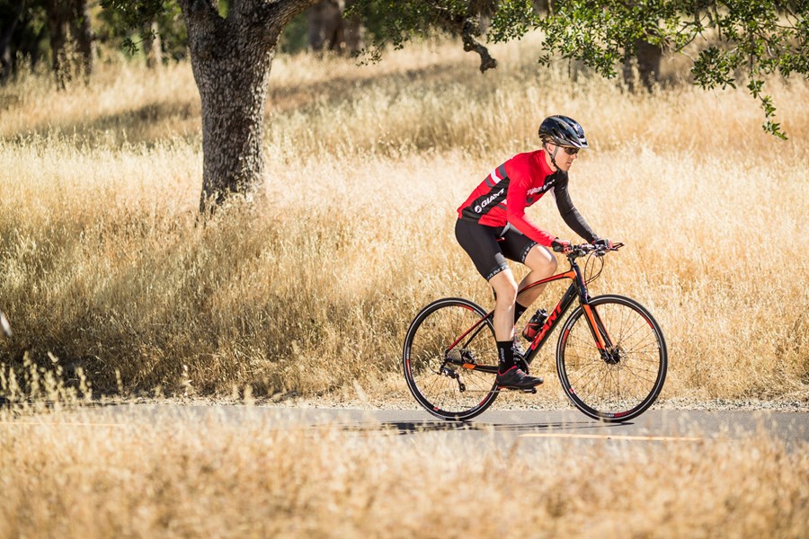 Xe đạp thể thao GIANT FastRoad SLR 1 2017 đen đỏ black red