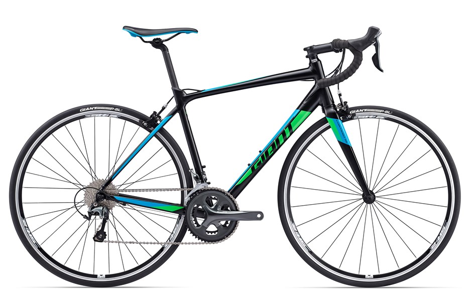 Xe đạp đua Giant Contend SL2 2017 đen xanh dương black blue