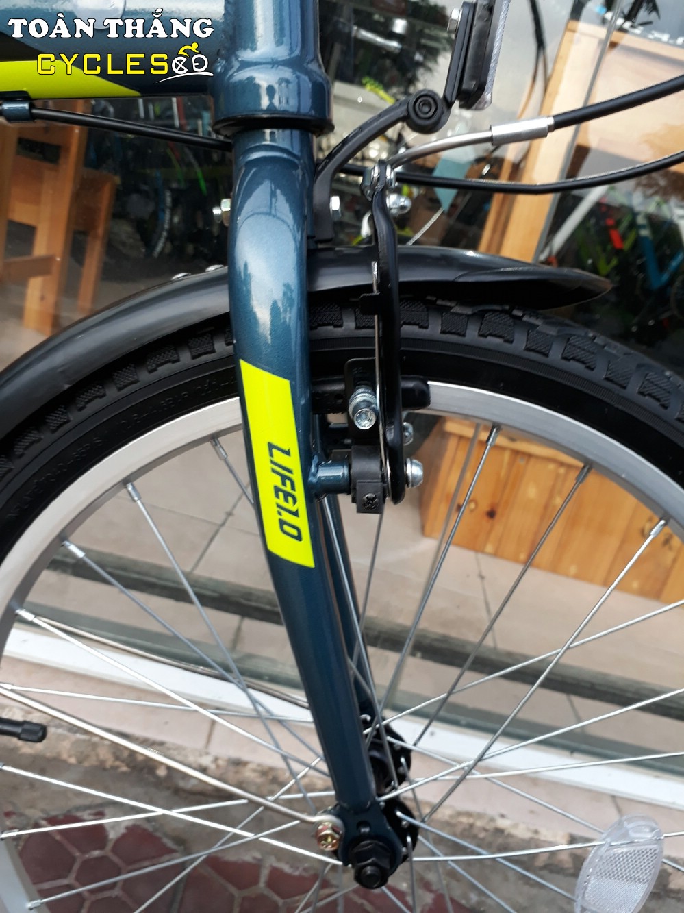 Xe đạp gấp LIFE 1.0 2018 Grey Black Yellow