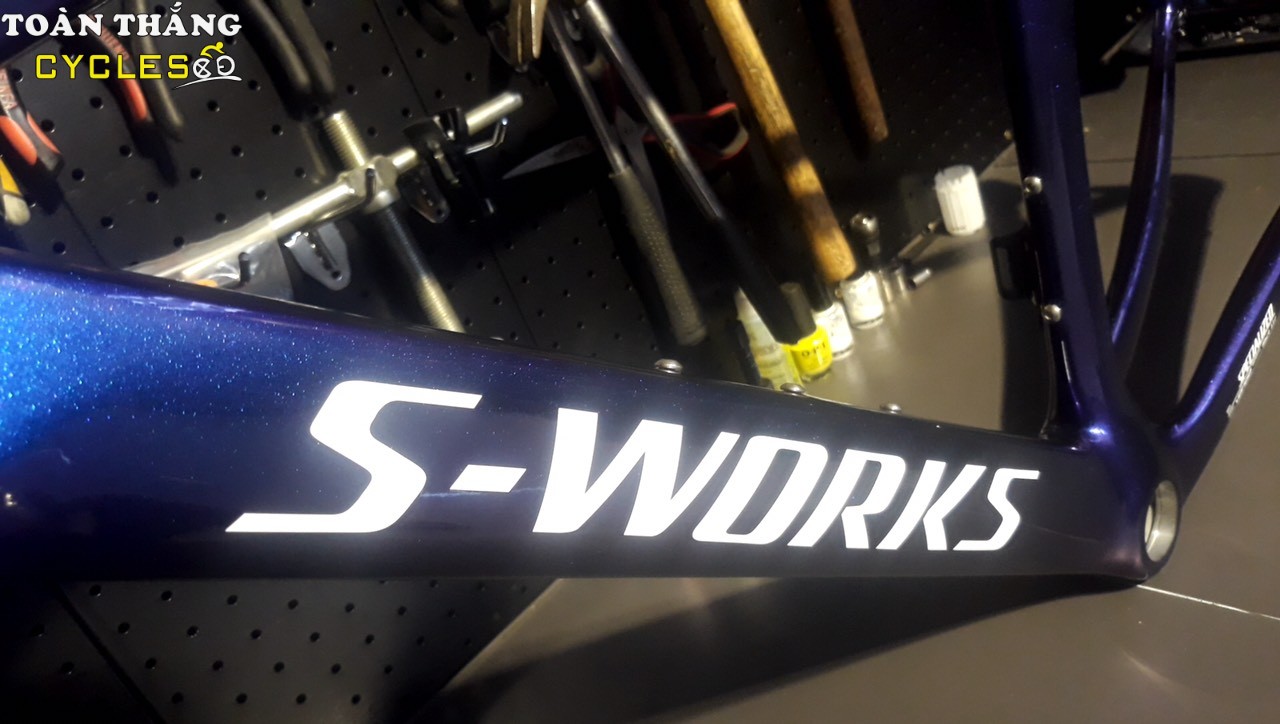 Khung sườn S-Works Specialized Venge Dics 2020 đổi màu tím xanh