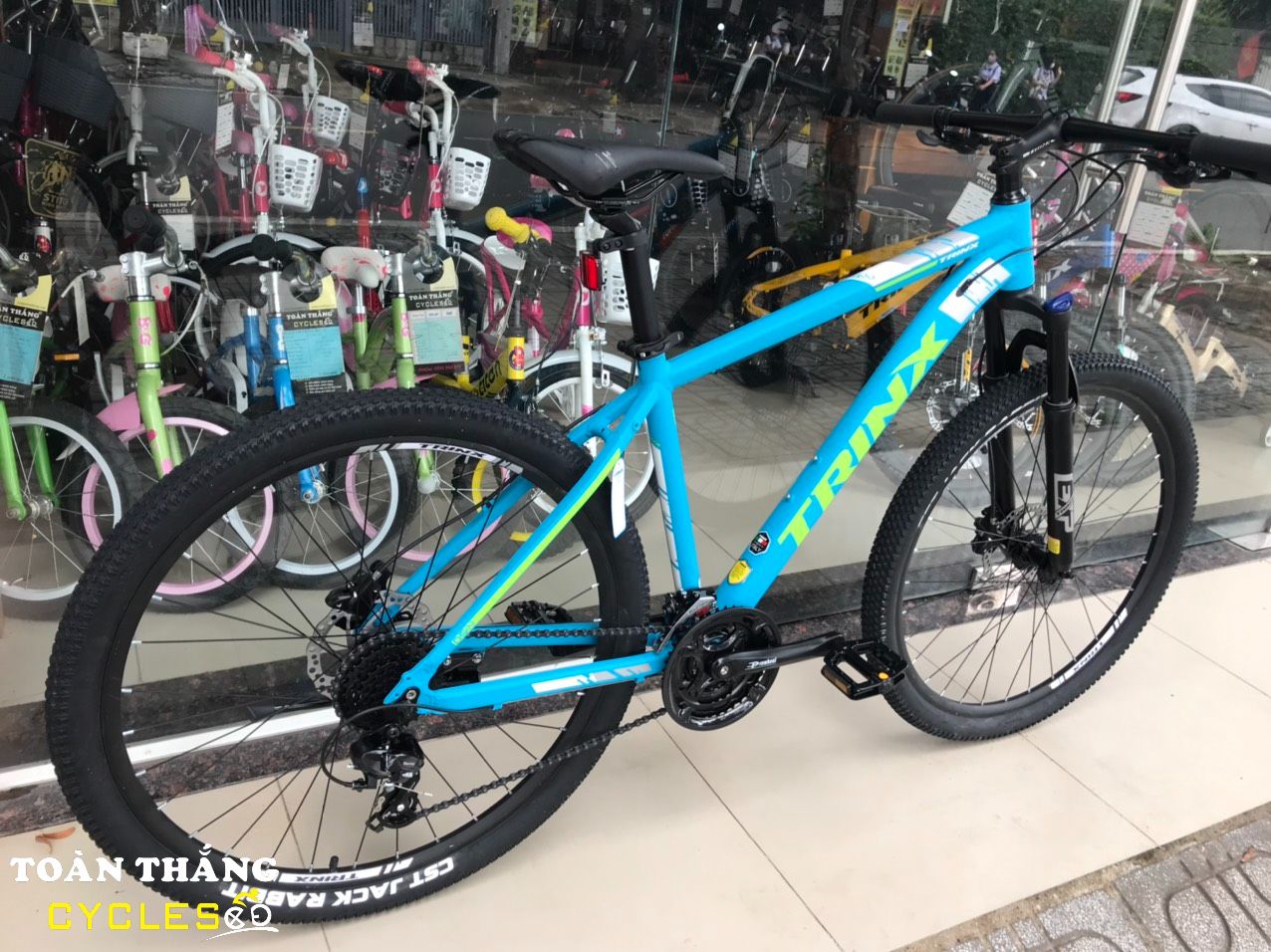Xe đạp địa hình TRINX D500 Elite 2022 Blue Green