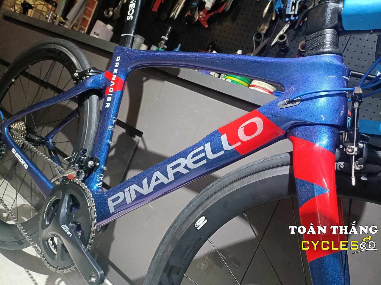 Xe đạp Pinarello F10 Xanh dương R3000 Sora Full carbon