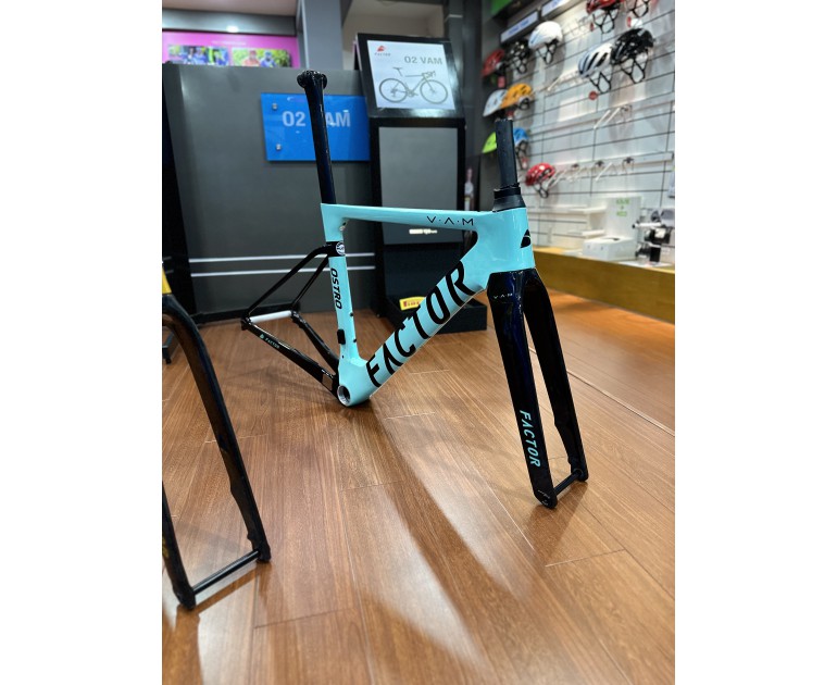 Khung Sườn Factor Ostro VAM Disc Cutomized, Turquoise Gloss
