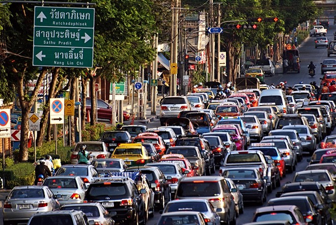 xe dap toan thang cach mang xe dap tai Bangkok nham giam tinh trang ket xe nghiem trong tai day