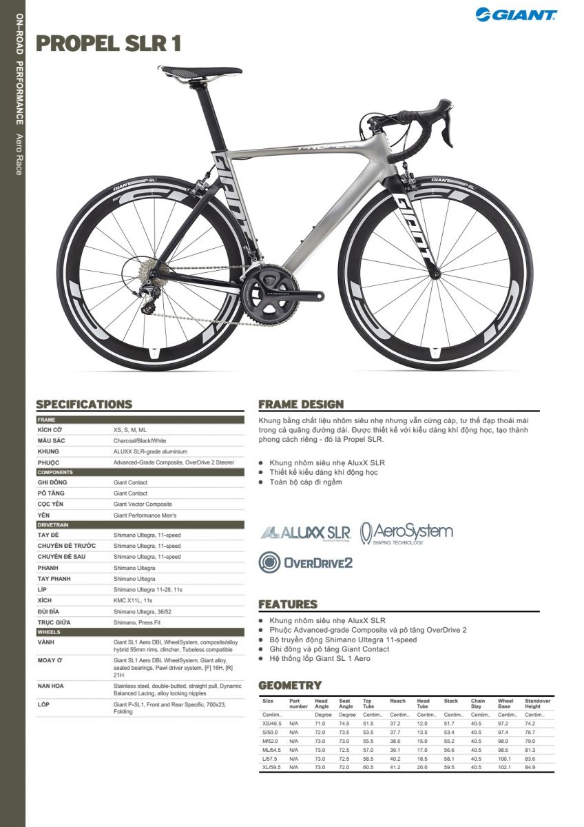 Xe đạp đua GIANT Propel SLR1 2016