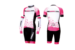 Bộ quần áo xe đạp TrinX Nữ(Trắng hồng)