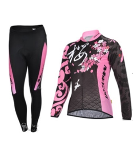 Bộ quần áo xe đạp Monton Nữ dài(đen hồng)