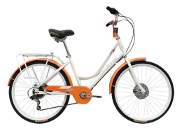 Xe đạp thời trang Makefee Butterfly 24 White Orange