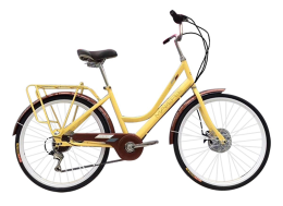 Xe đạp thời trang Makefee Butterfly 24 Yellow Café