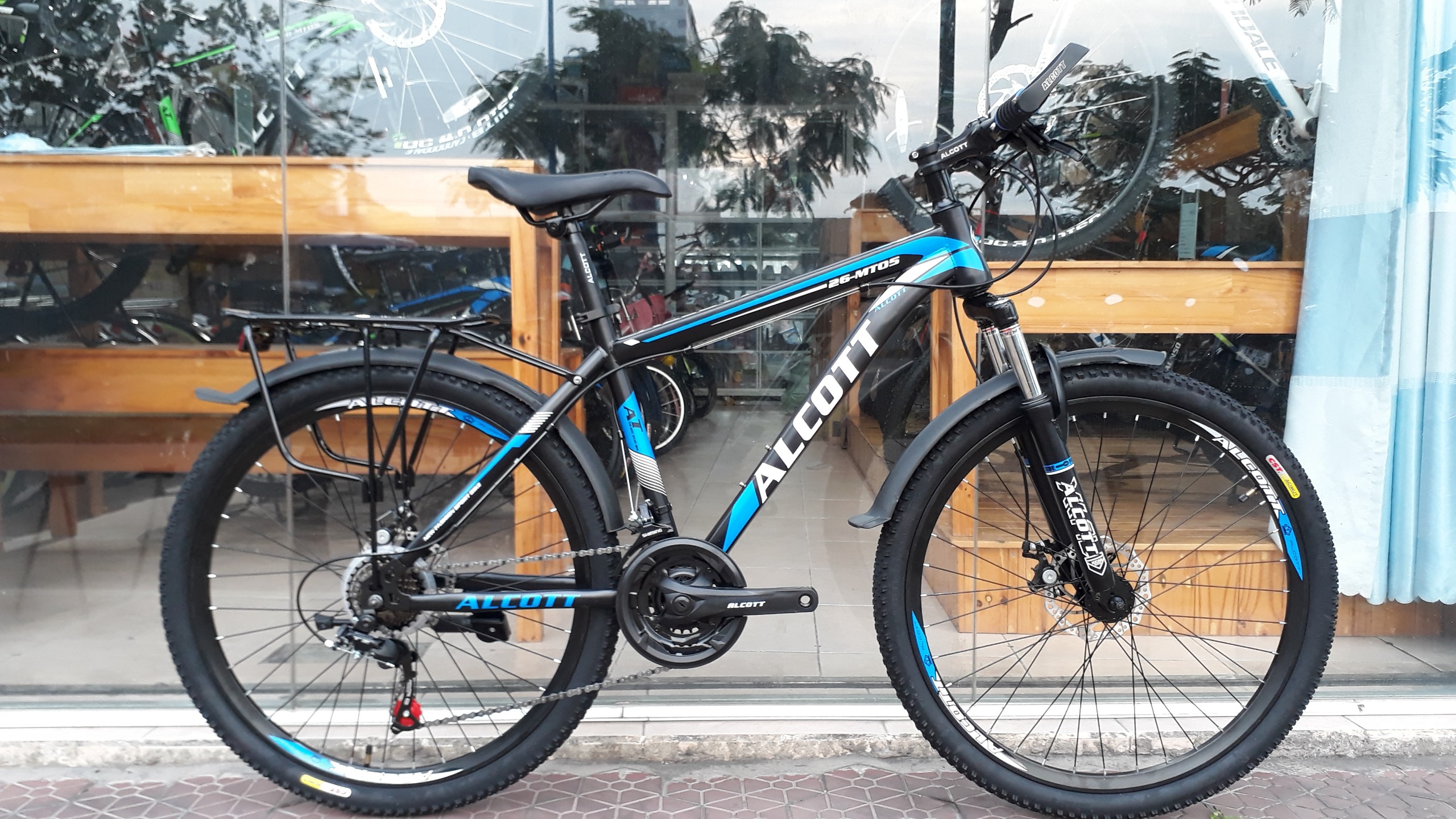 Xe đạp địa hình Alcott 26AL-MT05 Black Blue-XE ĐẠP TOÀN THẮNG