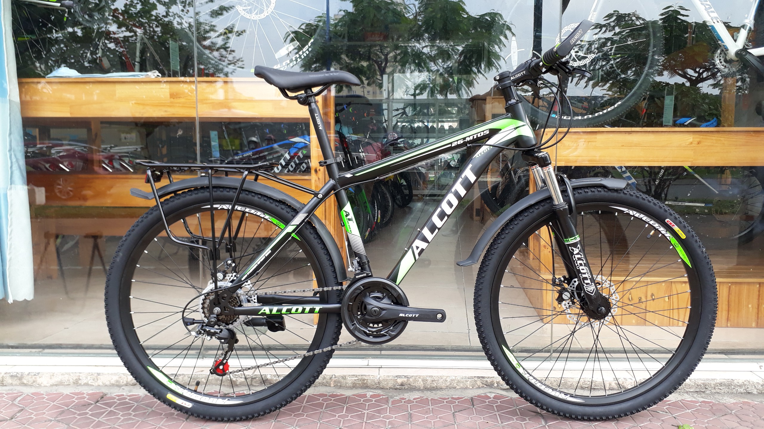 Xe đạp địa hình Alcott 26AL-MT05 Black Green-XE ĐẠP TOÀN THẮNG
