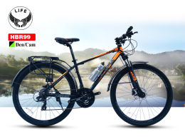 Xe đạp thành phố Life HBR99 700C Black Orange