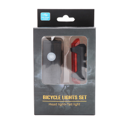 Combo Đèn chiếu sáng xe đạp trước sau sạc USB