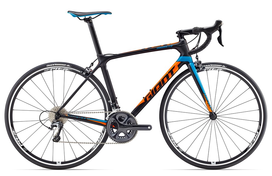 Xe đạp đua GIANT TCR Advanced 1- KOM 2017 đen ca, xanh dương black orange blue