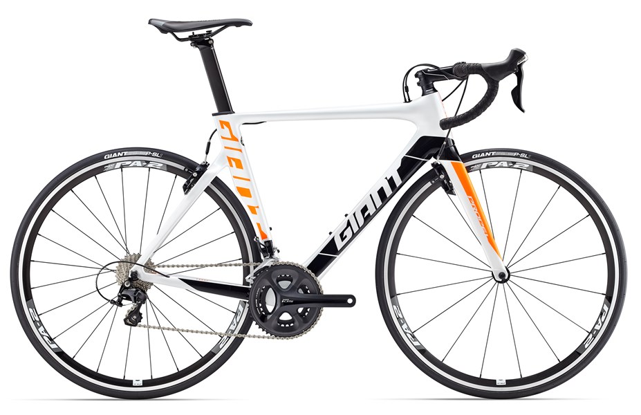 Xe đạp đua GIANT Propel Advanced 2 2017 đen trắng cam black white orange