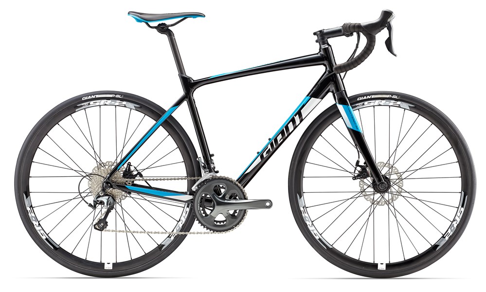 Xe đạp đua Giant Contend SL2 Disc MRD 2017 đen xanh dương black blue