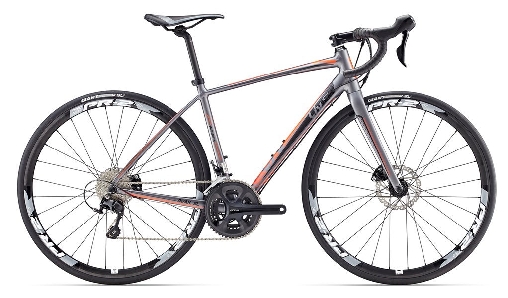 Xe đạp đua GIANT Avail SL 1 Disc - CDB 2017 bạc cam silver orange
