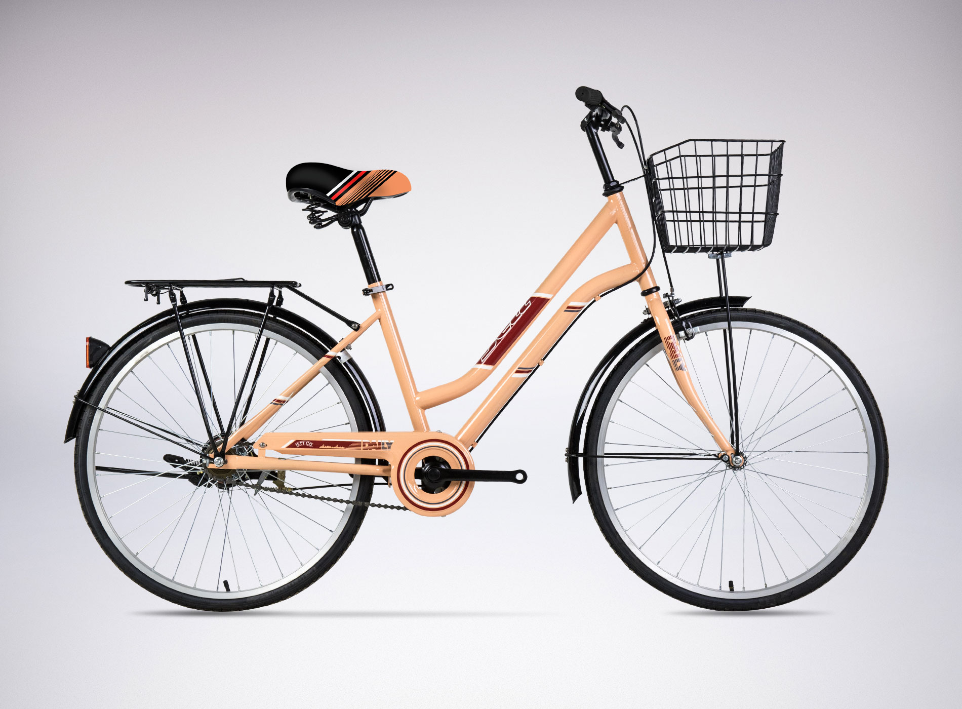 Xe đạp thời trang Jett Daily Orange 2017