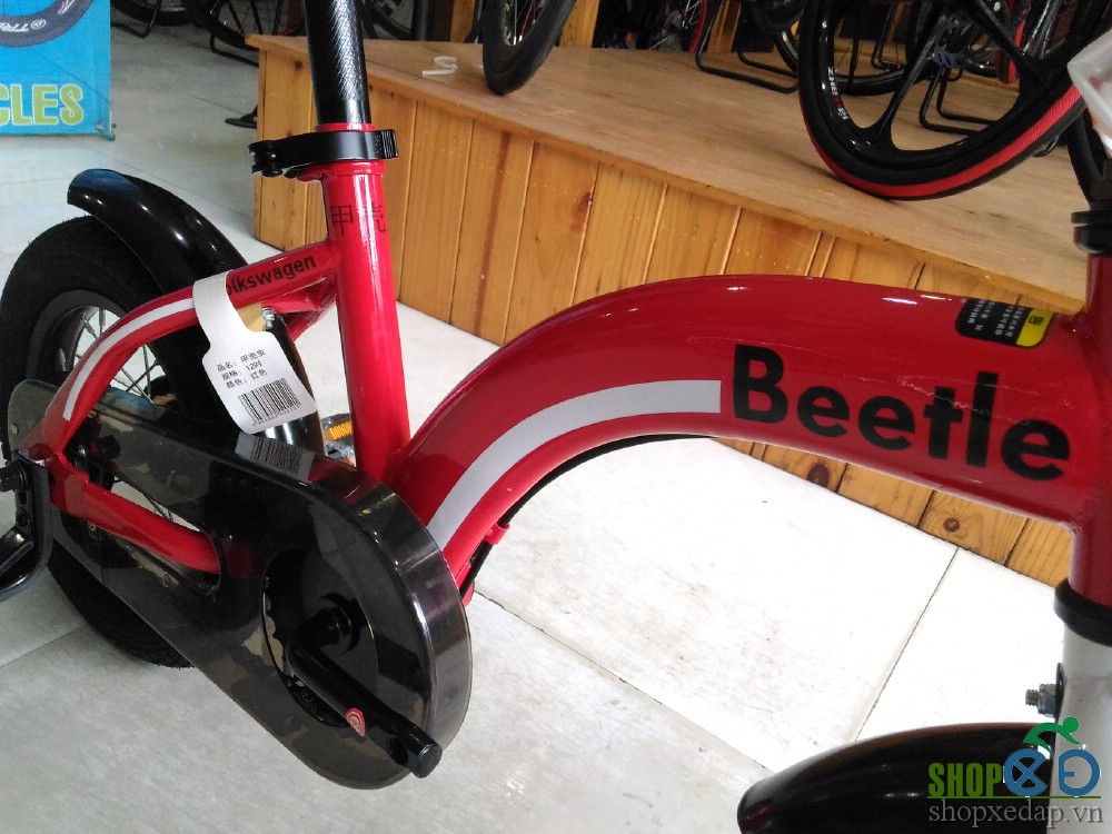 Xe đạp trẻ em Volkswagen Beetle 12 đỏ