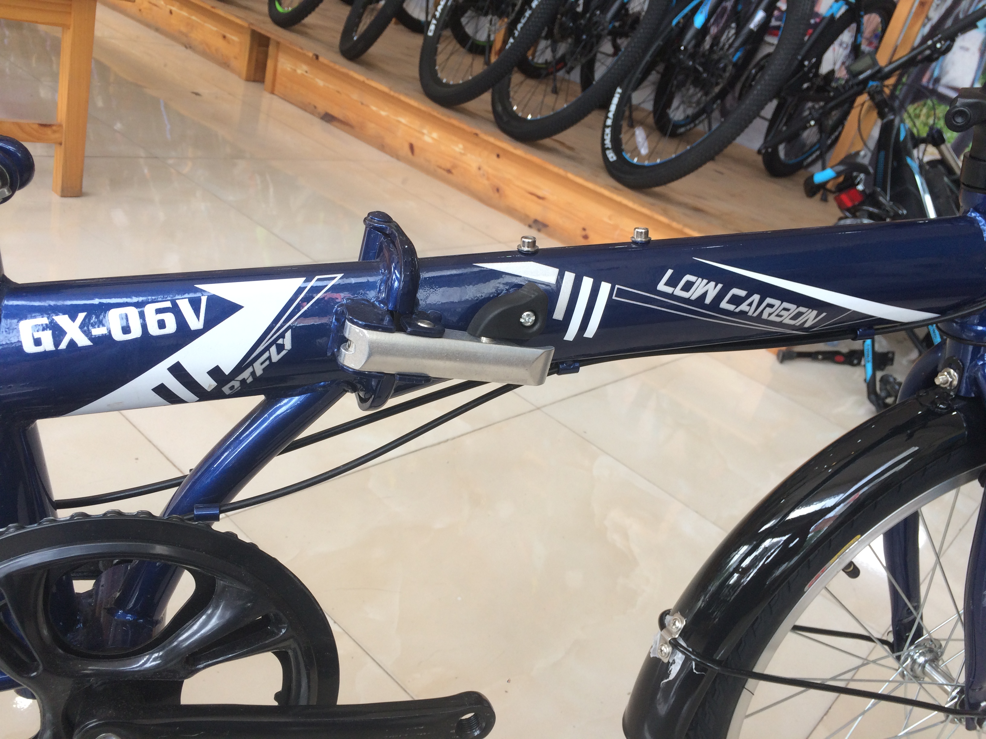 Xe đạp gấp Low Carbon GX06V 2019 Blue White