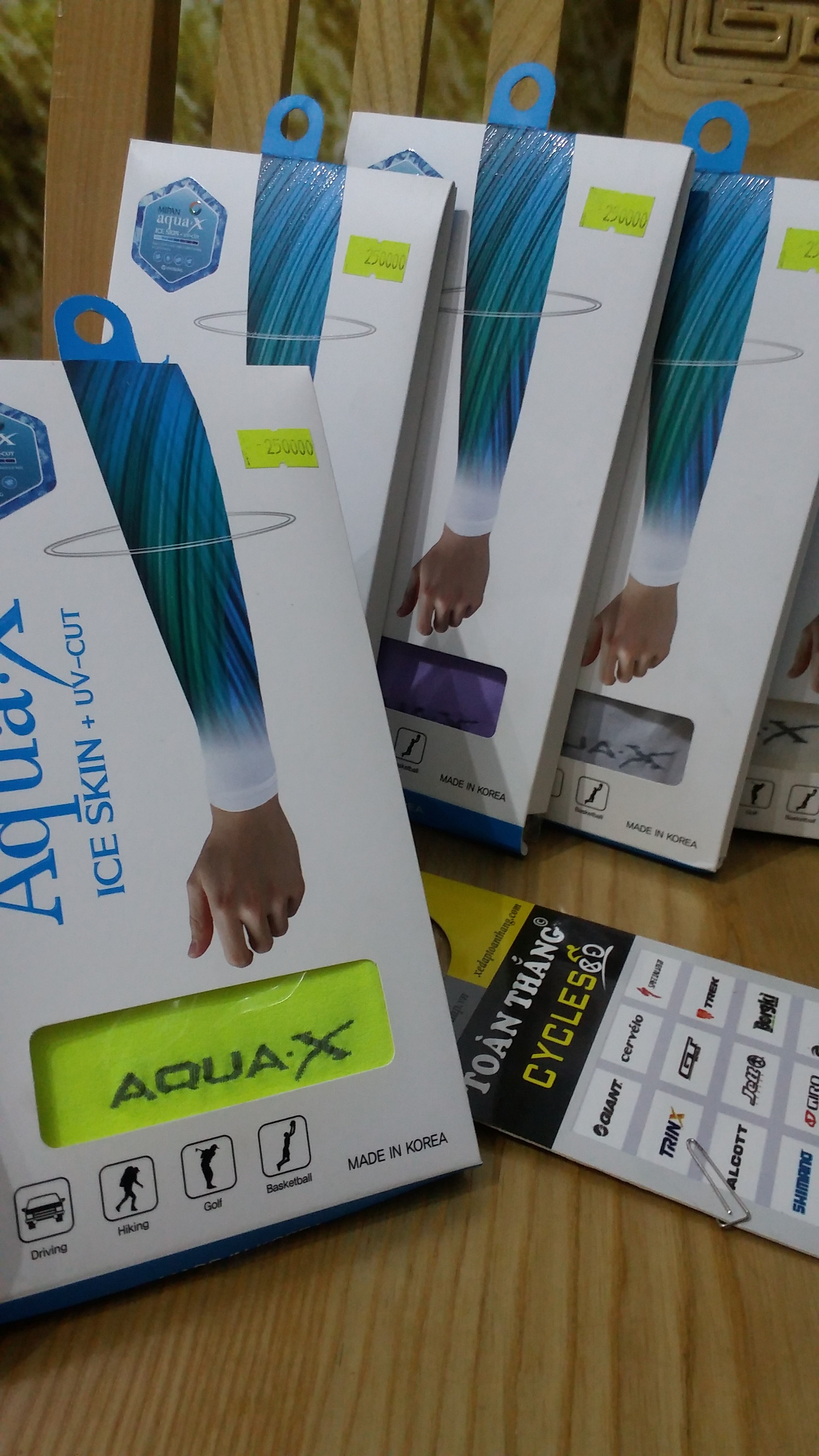 Ống tay Hàn Quốc AQUA-X ICE SKIN- UV CUT ARM (Cặp)
