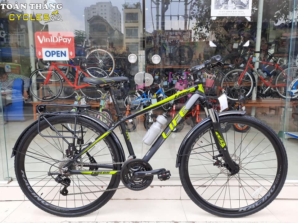 Xe đạp thành phố Life HBR66 700C Black Green