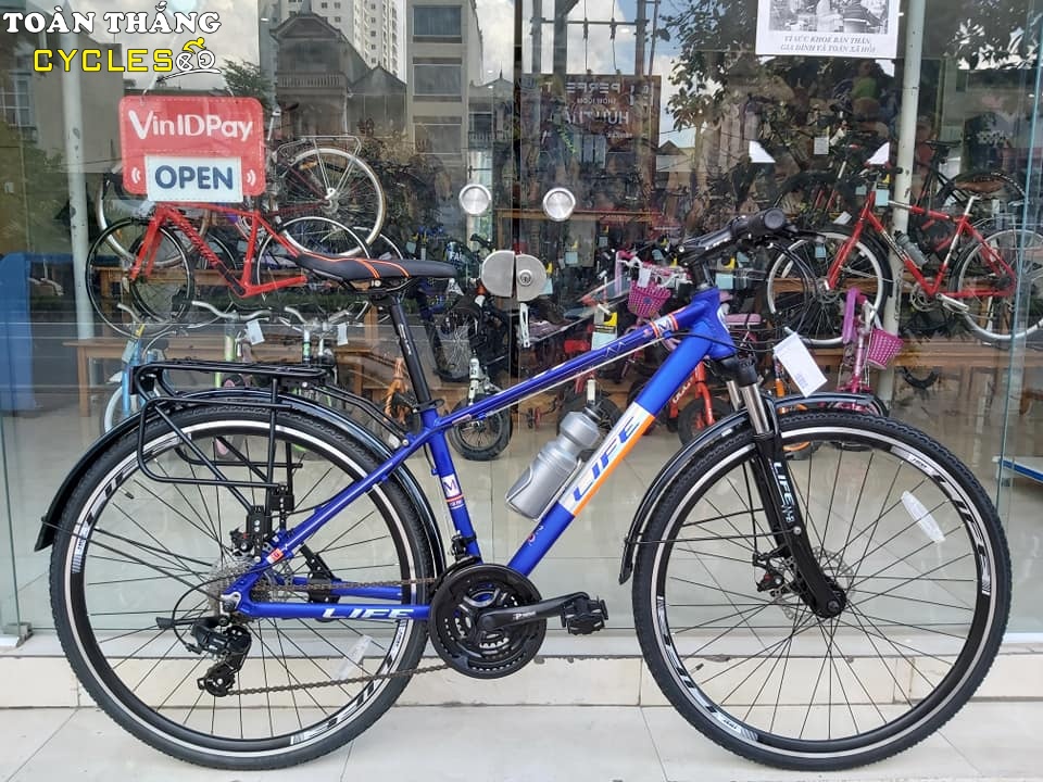 Xe đạp thành phố Life HBR88S 700C Blue Orange 