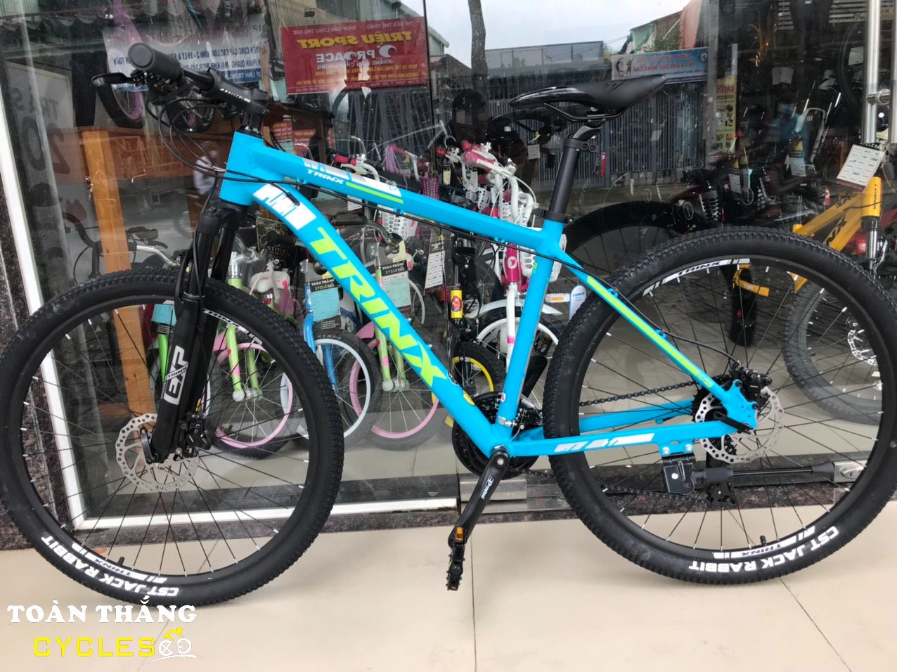 Xe đạp địa hình TRINX D500 Elite 2022 Blue Green