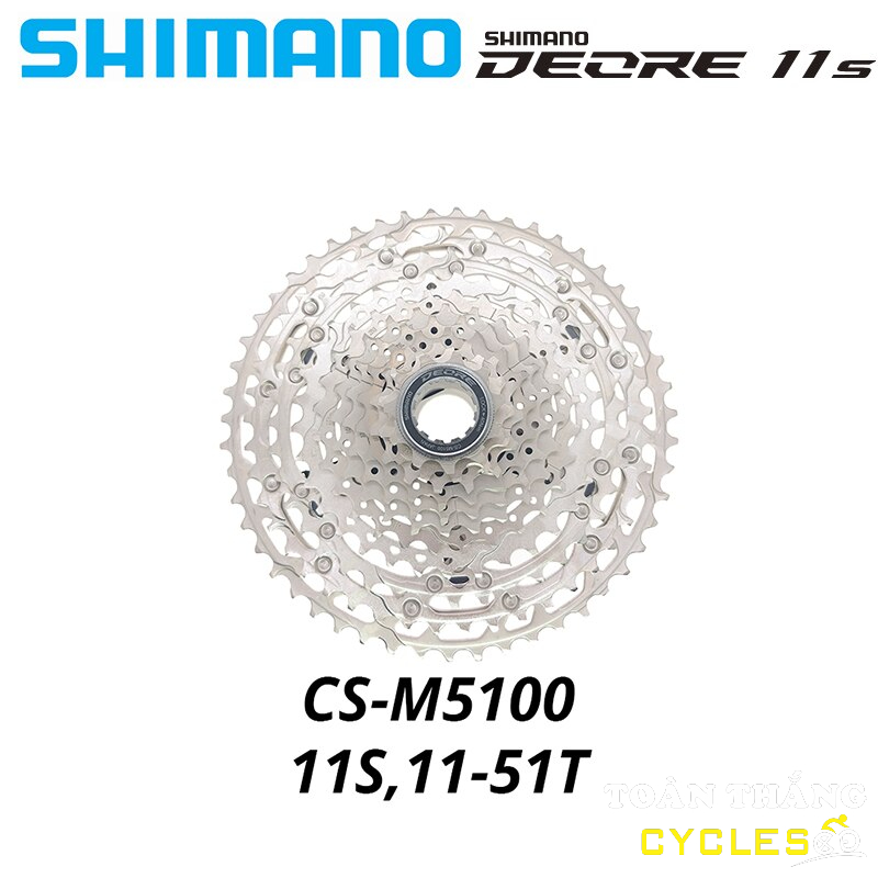 Líp thả xe đạp Shimano CS-M5100  11-51T 11 tốc độ