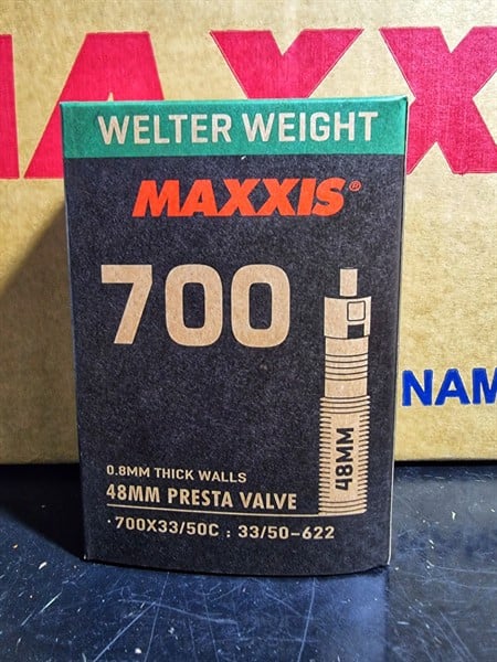 Ruột Xe Đạp 700×33/50C 48mm Van Nhỏ (Presta) MAXXIS Bicycle Tube Welter Weight