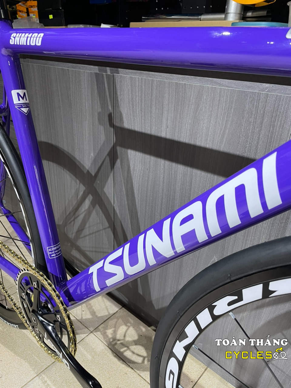Xe đạp Fixed Gear Tsunami Full nhôm Cơ bản 1 Tím
