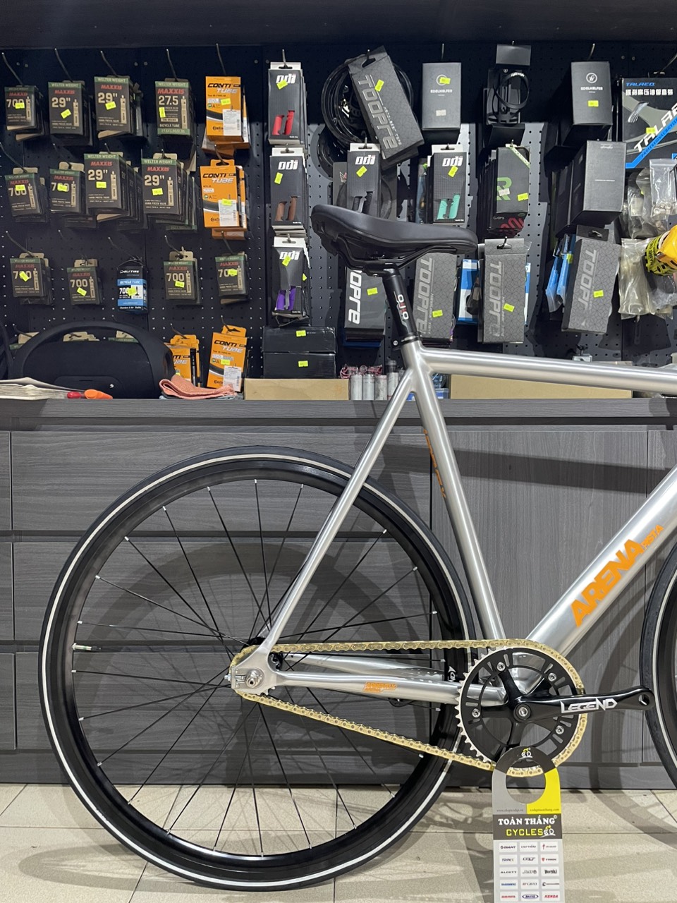 Xe đạp Fixed Gear Ardently Arena Silver Orange