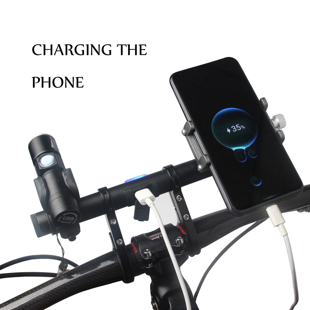 Pad nhôm mở rộng cho ghi đông xe đạp kiêm nguồn sạc đèn, điện thoại, đồng hồ